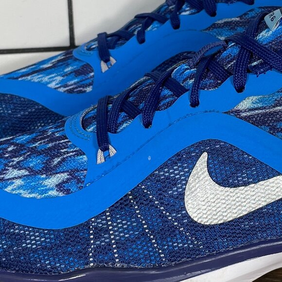 Nike Flex Trainer 6 Print Womens Size 8.5 Shoes Blue Athletic Low Top Sneaker - Picture 2 of 14